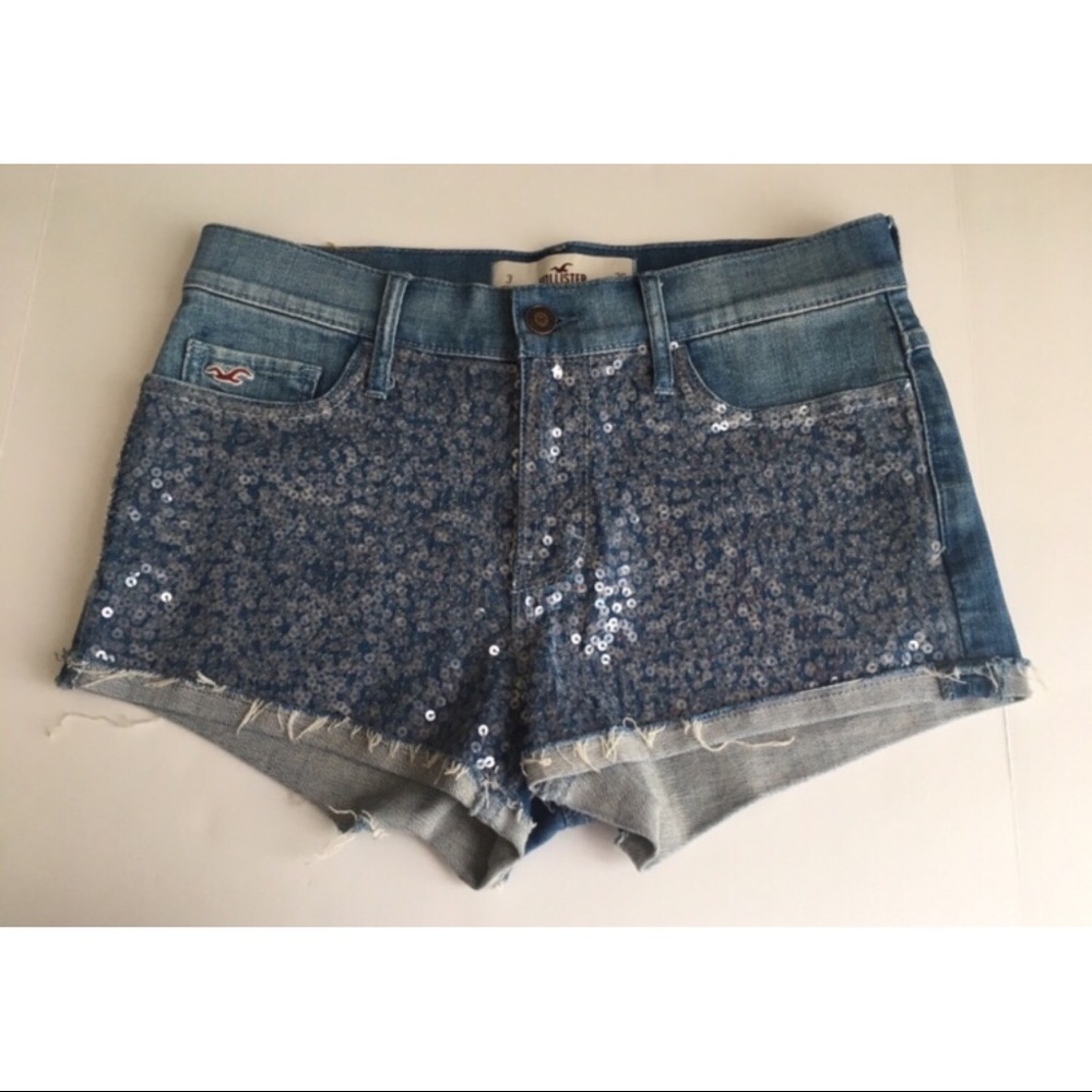 Hollister Sequin Denim Shorts - Picture 4 of 9